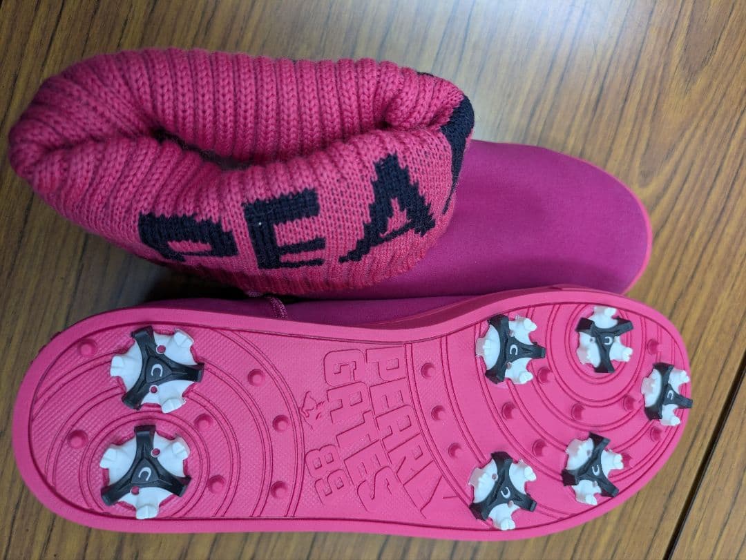 パーリーゲイツ　ブーツ　ピンク スパイク　24.0