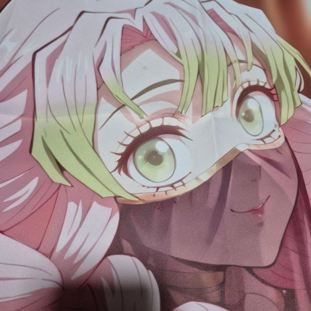 甘露寺蜜璃ドでかB1タペストリー ピンク緑