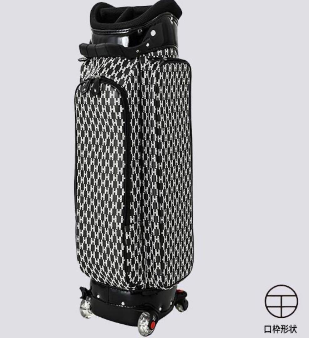 HONMA キャディバッグ キャスター付 黒×白 男女兼用