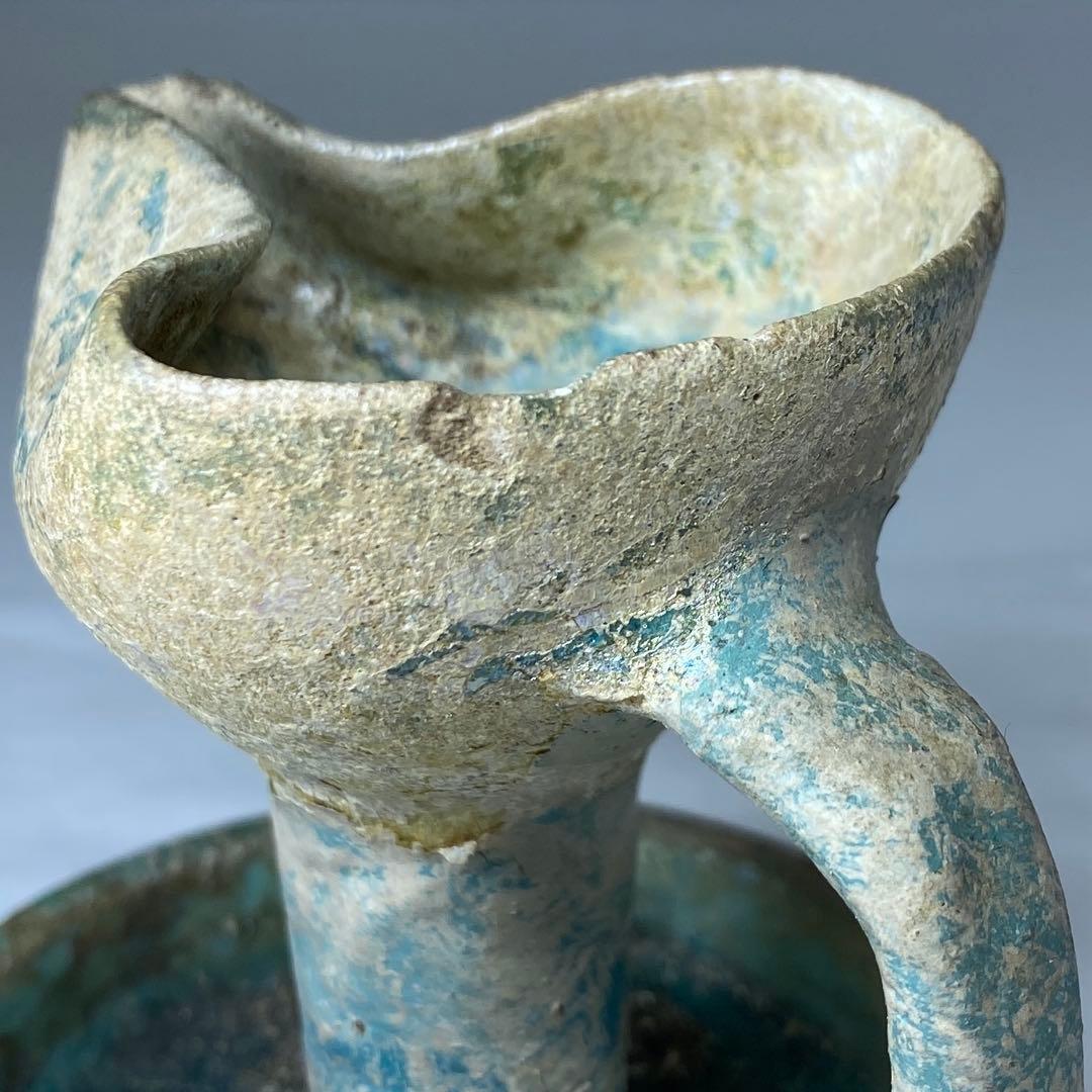 古代 ギリシャ 水注 H8.2cm 東キ7-1206☆2F