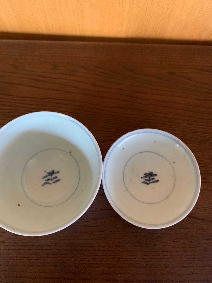 古伊万里　江戸期　藍泥　蓋付き茶碗　染付　蓋物　飯碗　節句　雛祭り　端午の節句