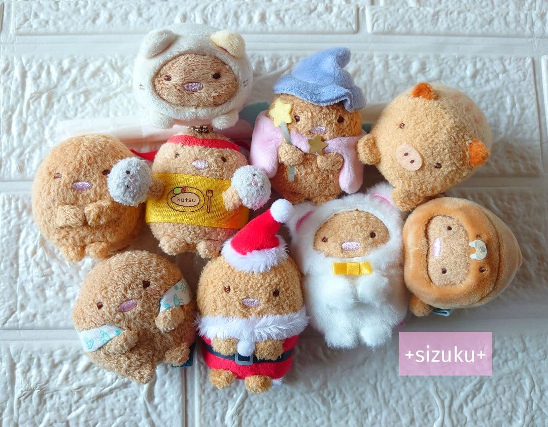 【未使用〜美品・9体】すみっコぐらし とんかつ てのりぬいぐるみ まとめ売り