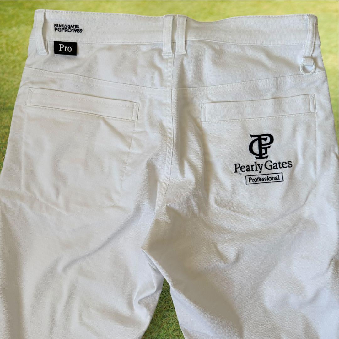 現行モデル　パーリーゲイツ　パンツ　白　M〜L相当 コットン素材　ホワイト　4