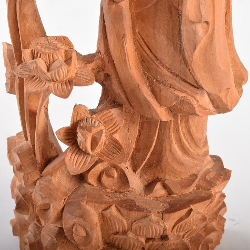 knj　仏教美術　香木　白檀彫刻　観音菩薩像　仏像　置物　V　R5122