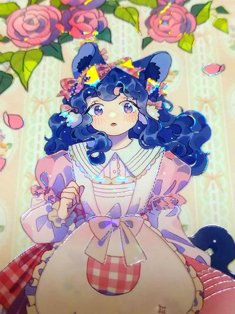 J615＃喵不思议(贝壳光)E厘米切り売り海外人物マステ女の子