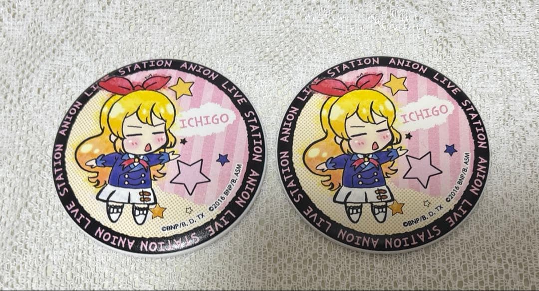 【GW限定値下げ】アイカツ　アニON マグバッジ　星宮いちご　SD