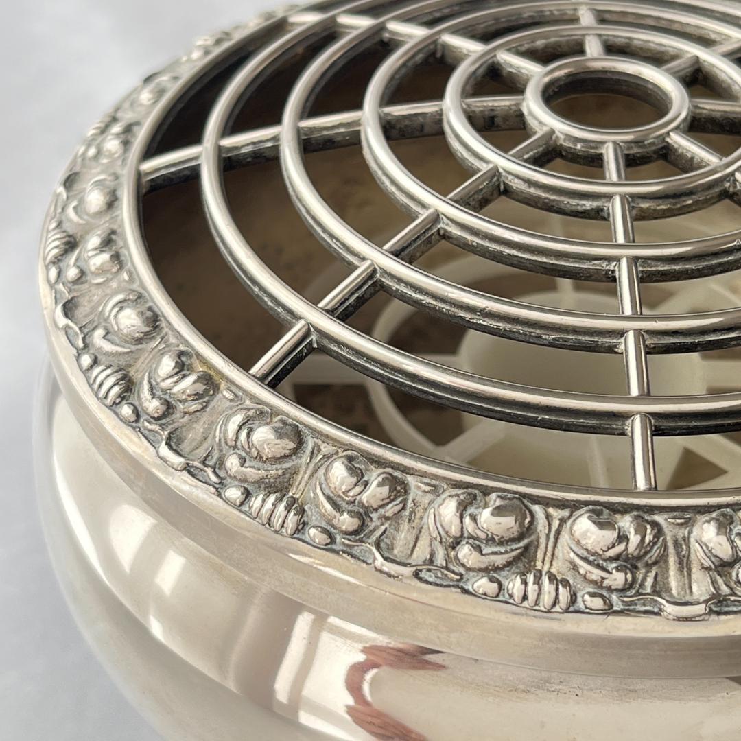 【IANTHE】ローズボウルバラ / 薔薇の花器セット　5点【シルバープレート】