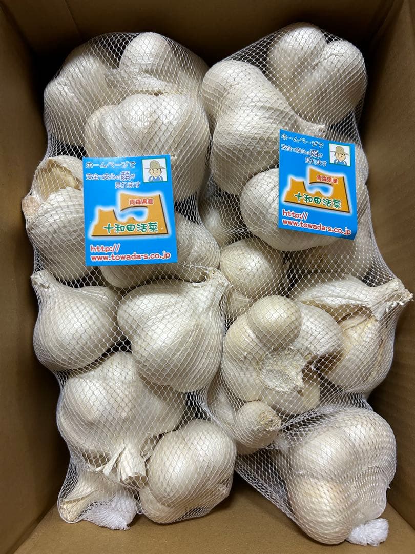 青森にんにく　訳ありにんにくMサイズ10キロ　ホワイト六片種にんにく国産にんにく