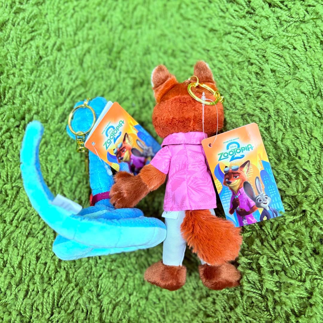 ズートピア　ゲイリー　ニック　ぬいぐるみキーチェーン　ディズニーストア