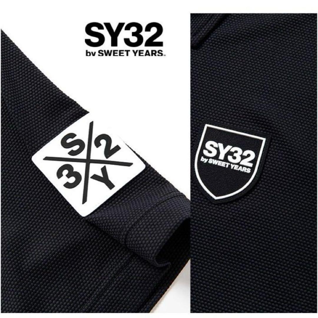 SY32 by SWEET YEARS 半袖ZIPポロシャツ BLACK XL