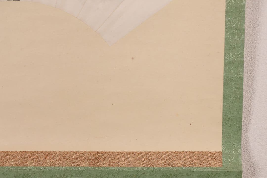 【模写】石黒連州 紙本 掛軸 扇面 みみづく 梟 真宗大谷派 富山 MB123