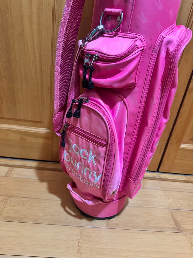 3点セットキャディバッグ ピンク　ジャックバニー　パター&ドライバーカバー