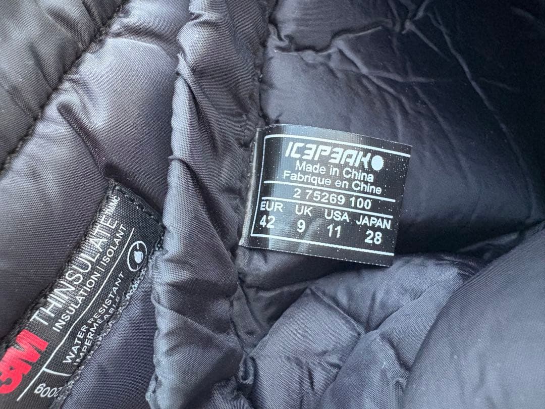 【新品未使用】ICEPEAK 28cm スノーブーツ AISSA MS ブラック