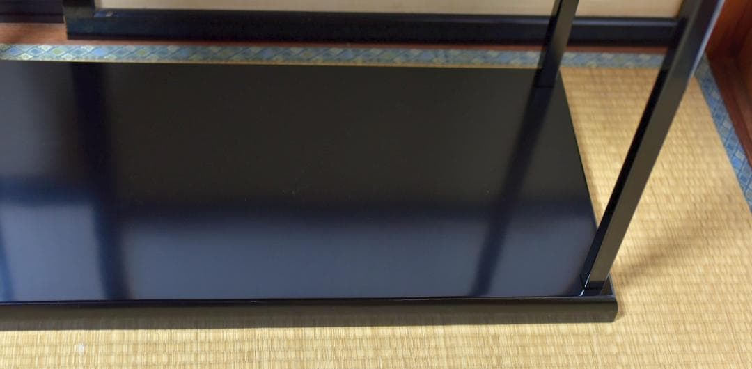 可映造　真塗台子組立式　箱入り　棚　お茶道具