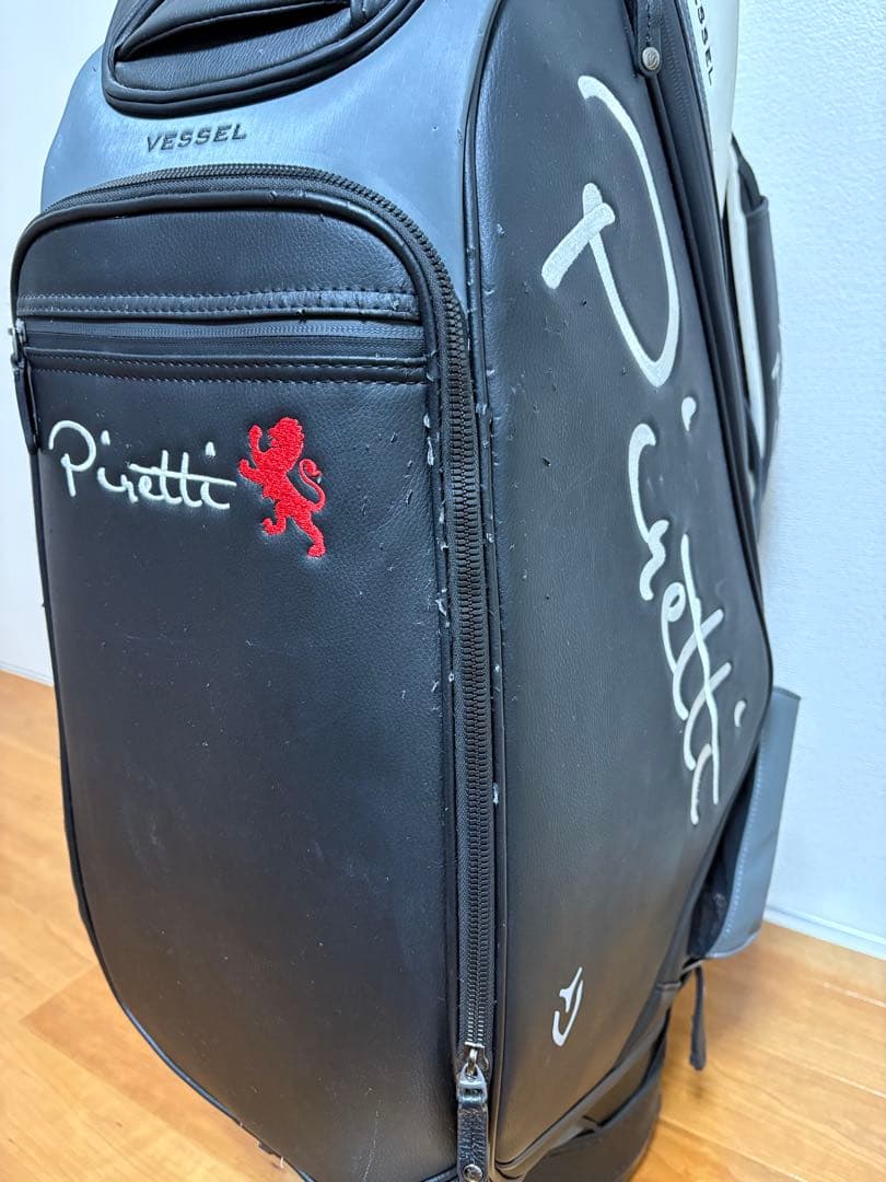 Piretti キャディバッグ ブラック/ホワイト