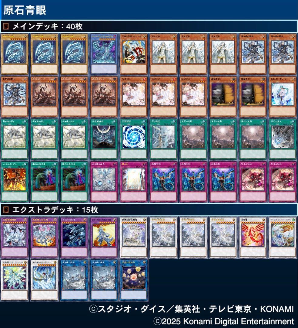 【原石青眼】 構築済みデッキ　本格構築　N少なめ　遊戯王