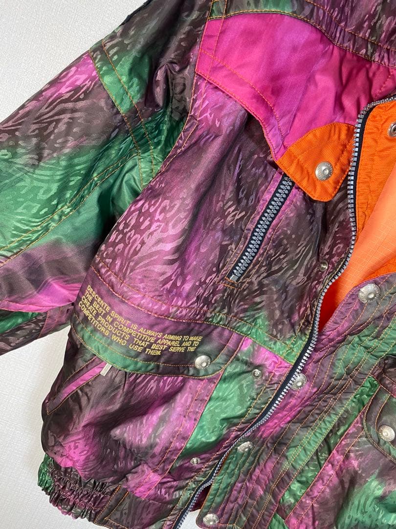 90sヴィンテージ DESCENTE マルチカラー スキーウェア　レトロ