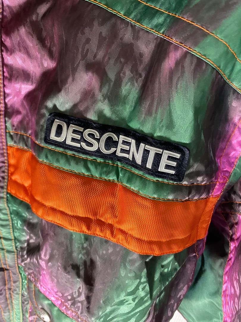 90sヴィンテージ DESCENTE マルチカラー スキーウェア　レトロ