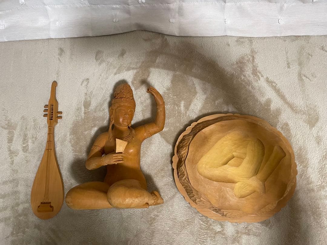 値下げしました　弁財天　仏像　木彫り