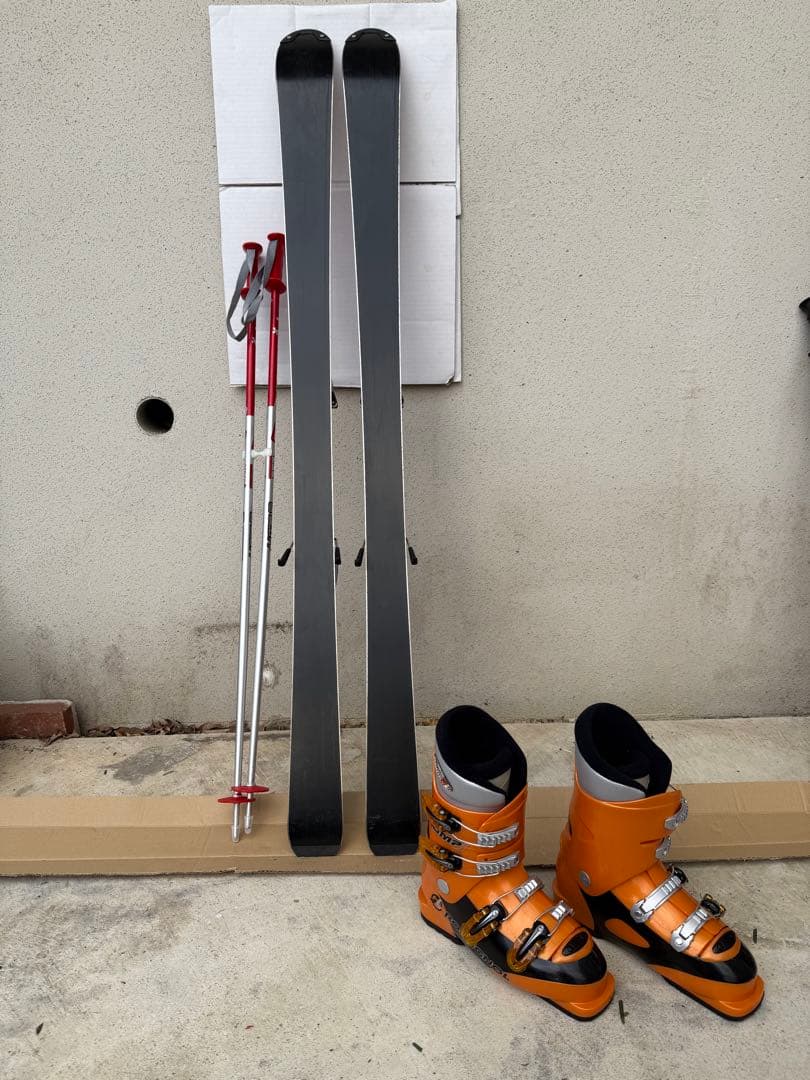 スキー3点セット　 Fischer RX スキーセット オレンジブーツ付き