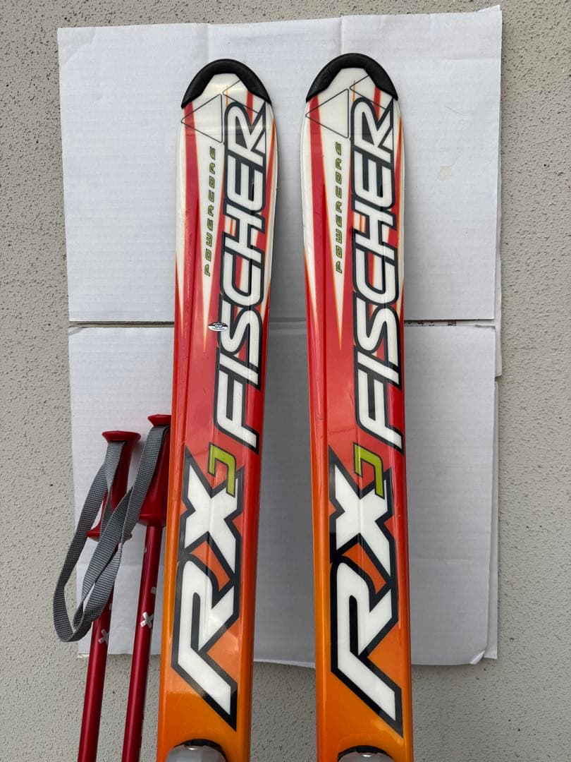 スキー3点セット　 Fischer RX スキーセット オレンジブーツ付き