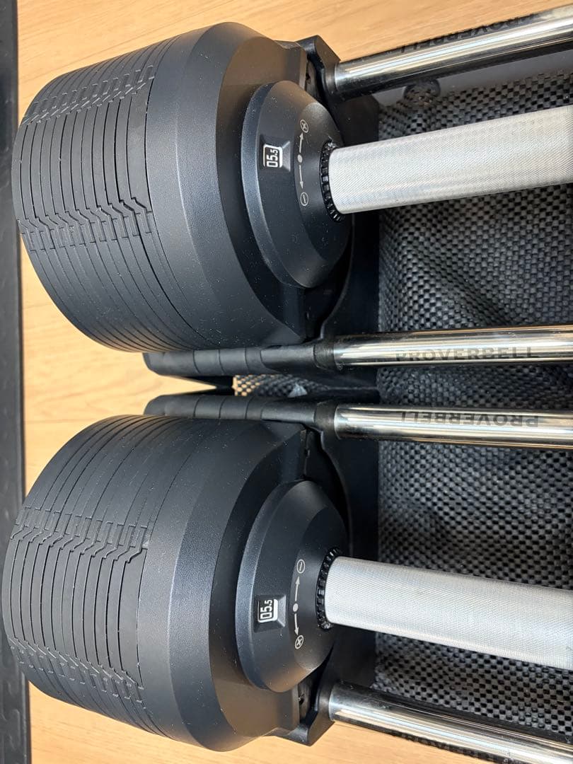 プロバーベル 41.5kg 1.5kg刻み 2個セット 可変式ダンベル ブラック