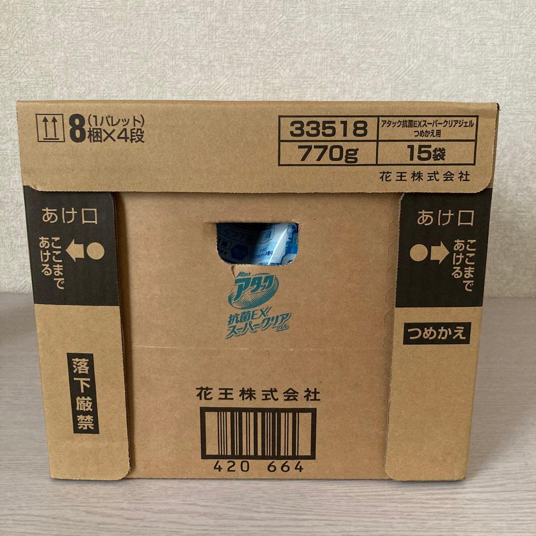 アタック 抗菌EX スーパークリアジェル 詰替用 770g 1箱15袋入り