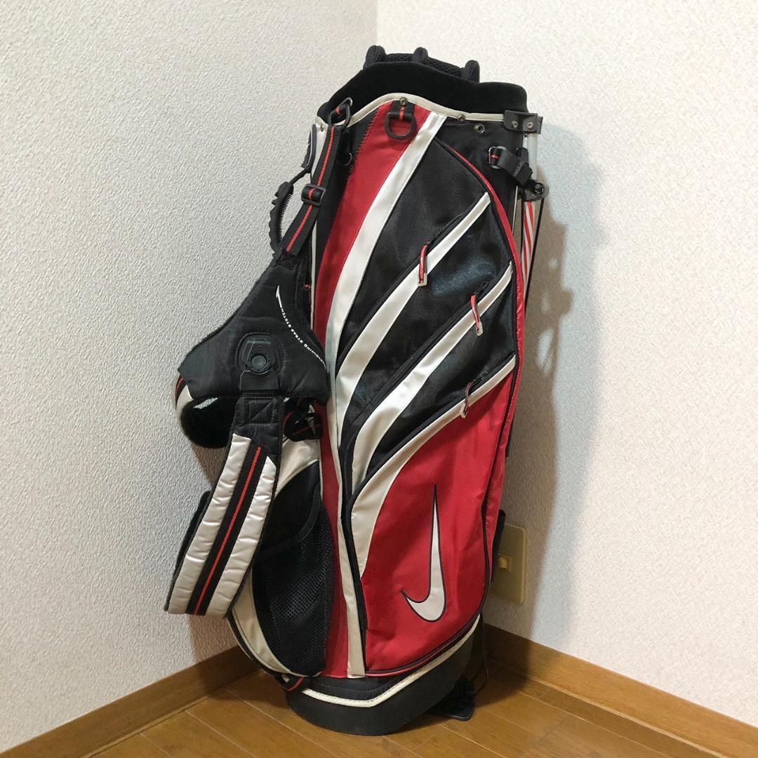 【希少】 NIKE ナイキ ゴルフ キャディバッグ スタンド型 6分割 レッド
