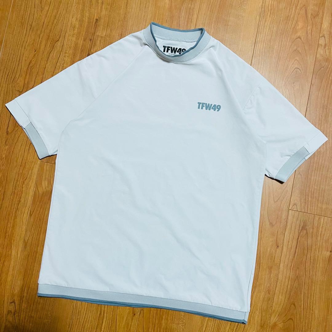 TFW49 モックネック　Tシャツ ライトグレー　M junhashimoto