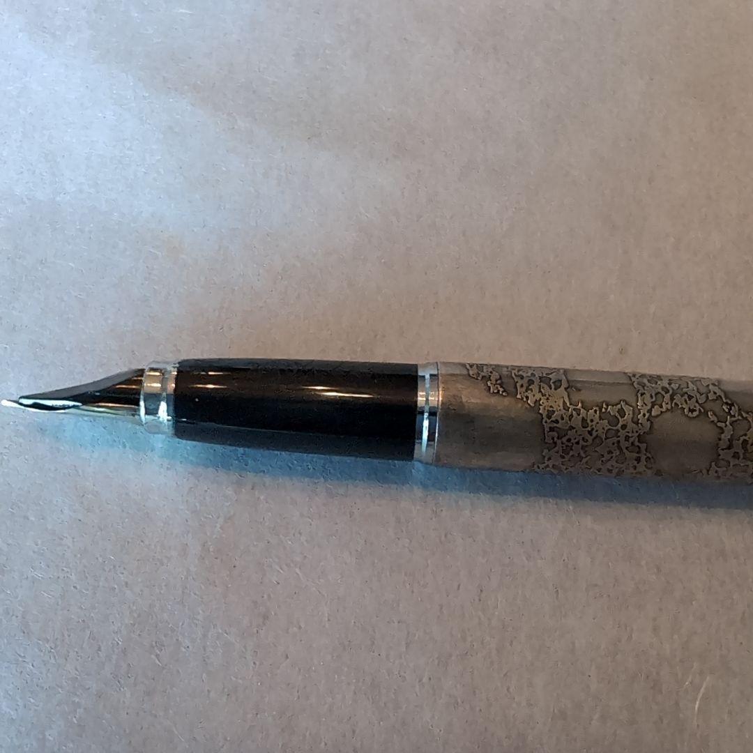 シルバー エングレーブ 万年筆