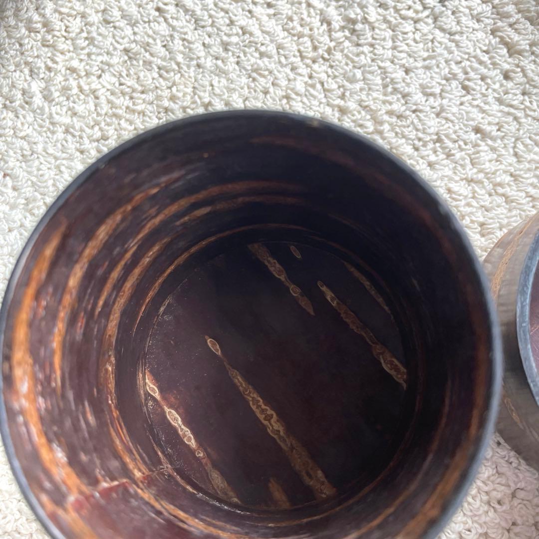 未使用樺細工 桜皮細工 茶道具12点セット十六角茶櫃 伝統工芸品 秋田角館2-1