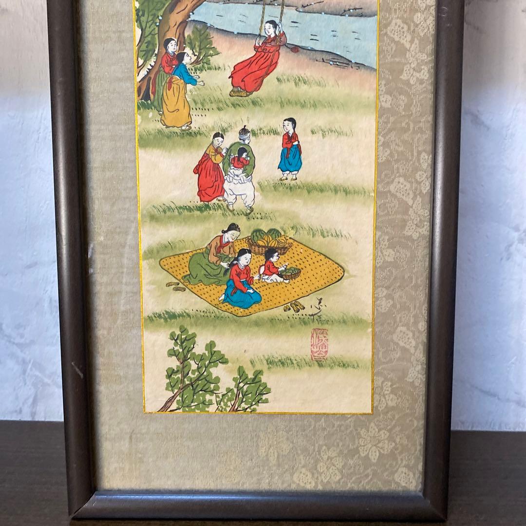アンティーク　美術品　絵画　韓国