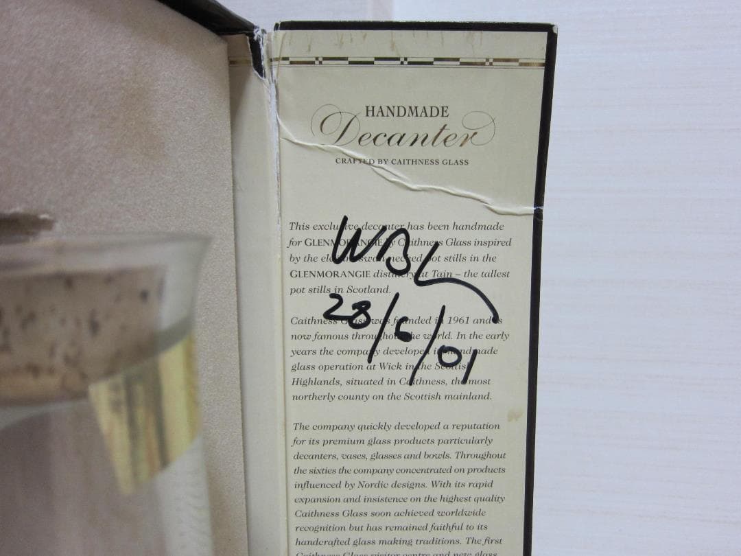 超希少グレンモーレンジ ポットスティル ボトル ビル・ラムズデン博士サイン入り