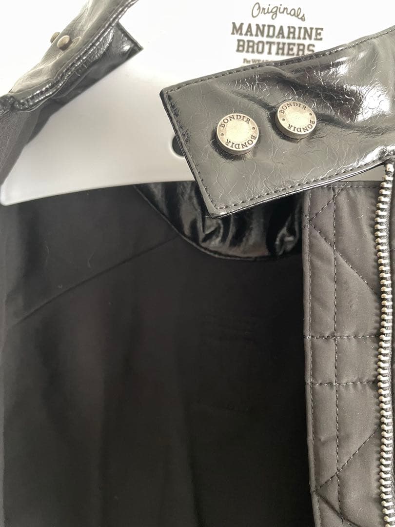 bondir 中型犬　大型犬　黒　本革　シャドージャケット