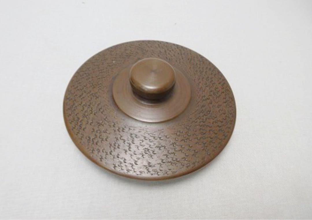 美品 茶道具 島倉堂製 銅 水注 やかん 薬缶 口蓋付 銅印 重さ約0.9KG