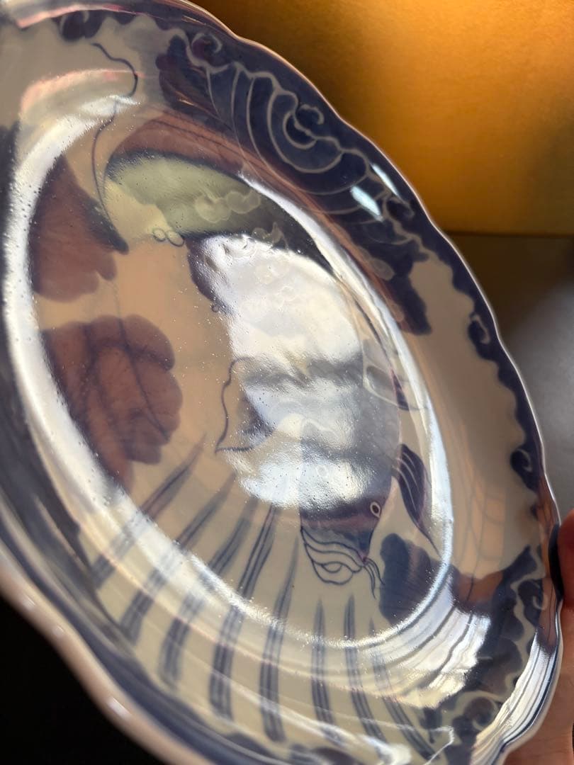 鯉の滝登り　皿　飾り皿