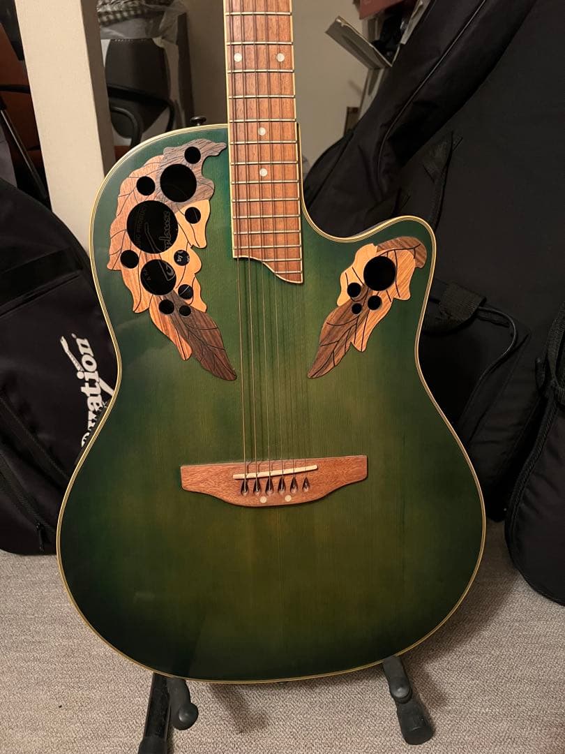 Applause グリーン アコースティックギター