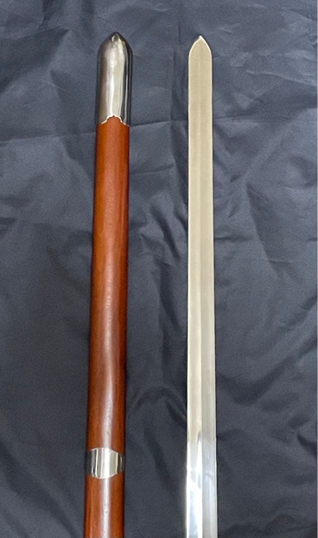 貴重！中国武術 太極拳用 楊氏龍泉ステンレス製剣 しなり有 カンフー 専用袋付