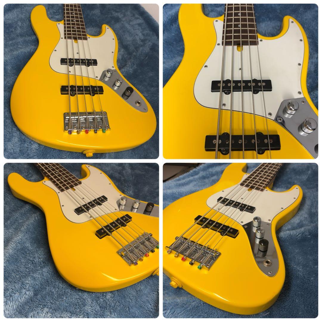 Bacchus WOODLINE WL-501 / 5弦エレキベース（イエロー）