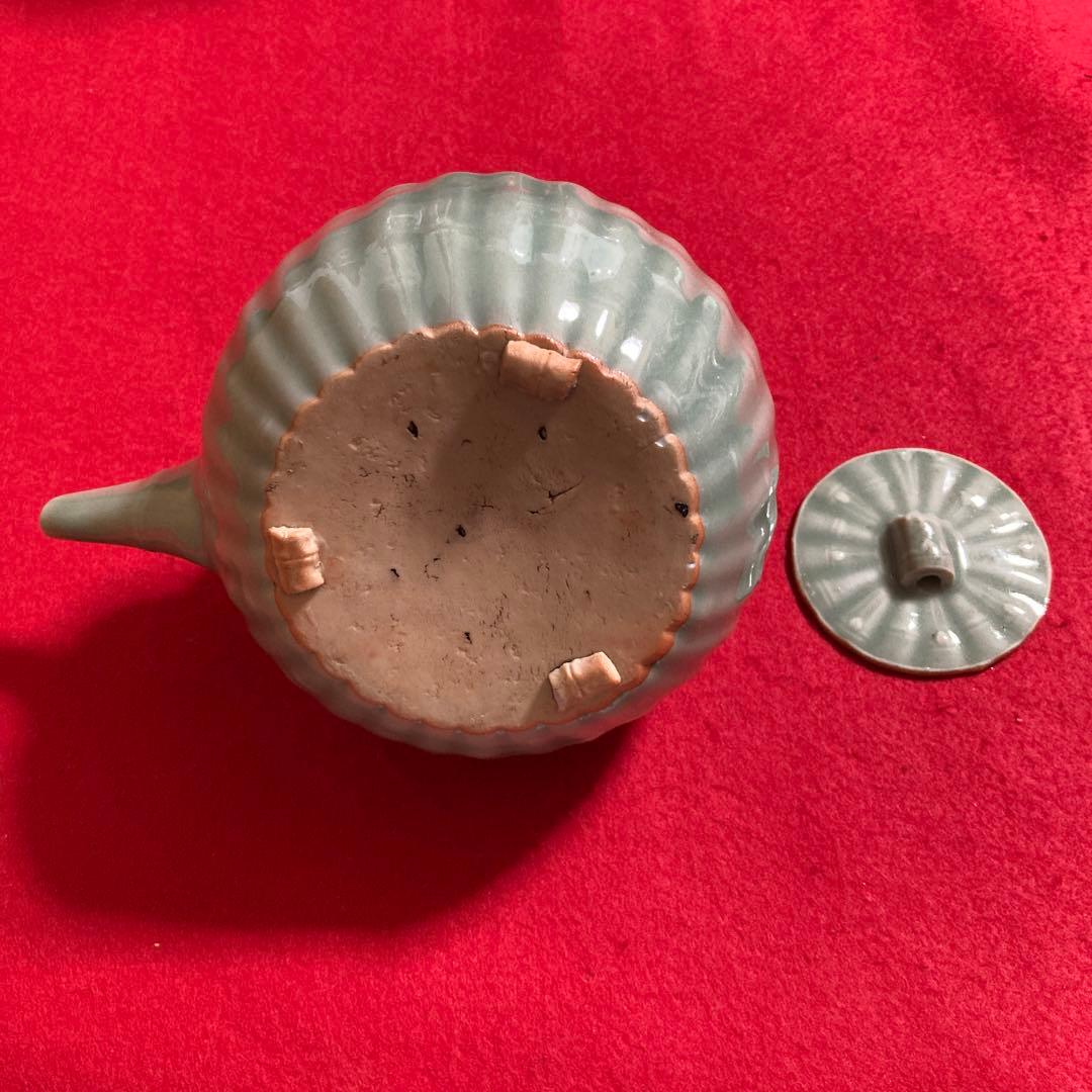 古陶磁　鍋島大川内　伊万里大川内焼　伊万里青磁竹紋銚子