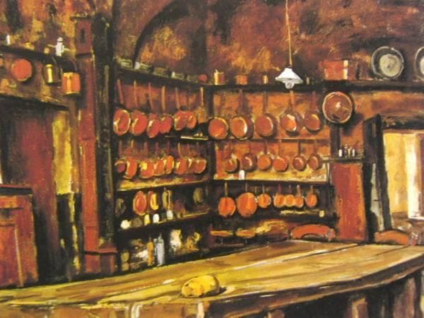 荻須　高徳、城の台所、希少画集画、風景、自然、静物、人気作家