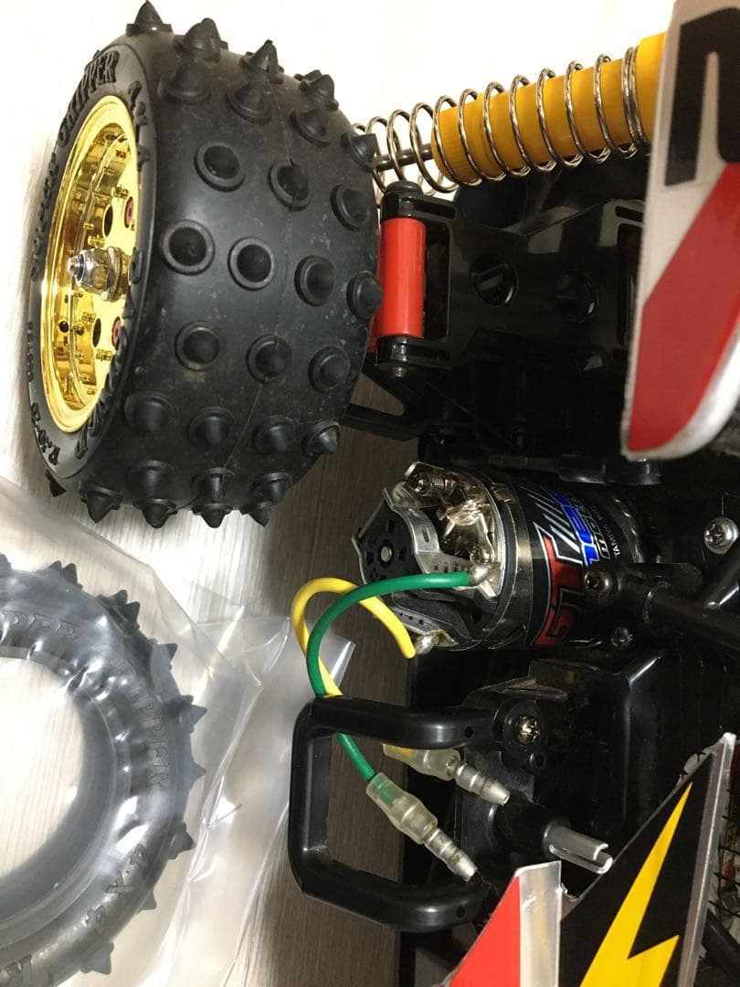 田宮スーパーホットショット美品　未使用タイヤ、未使用ボディ付き