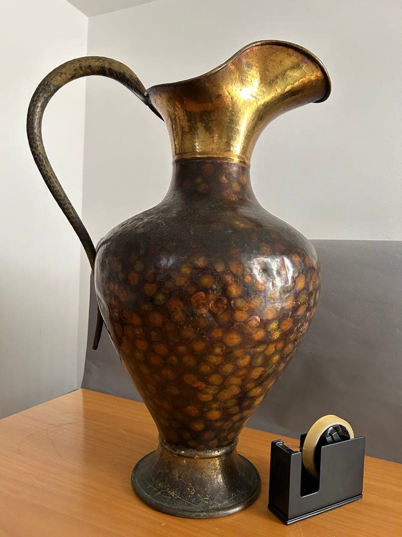 イタリア　アンティーク　真鍮　花瓶　水差し　花器　フラワーベース　壺　ピッチャー