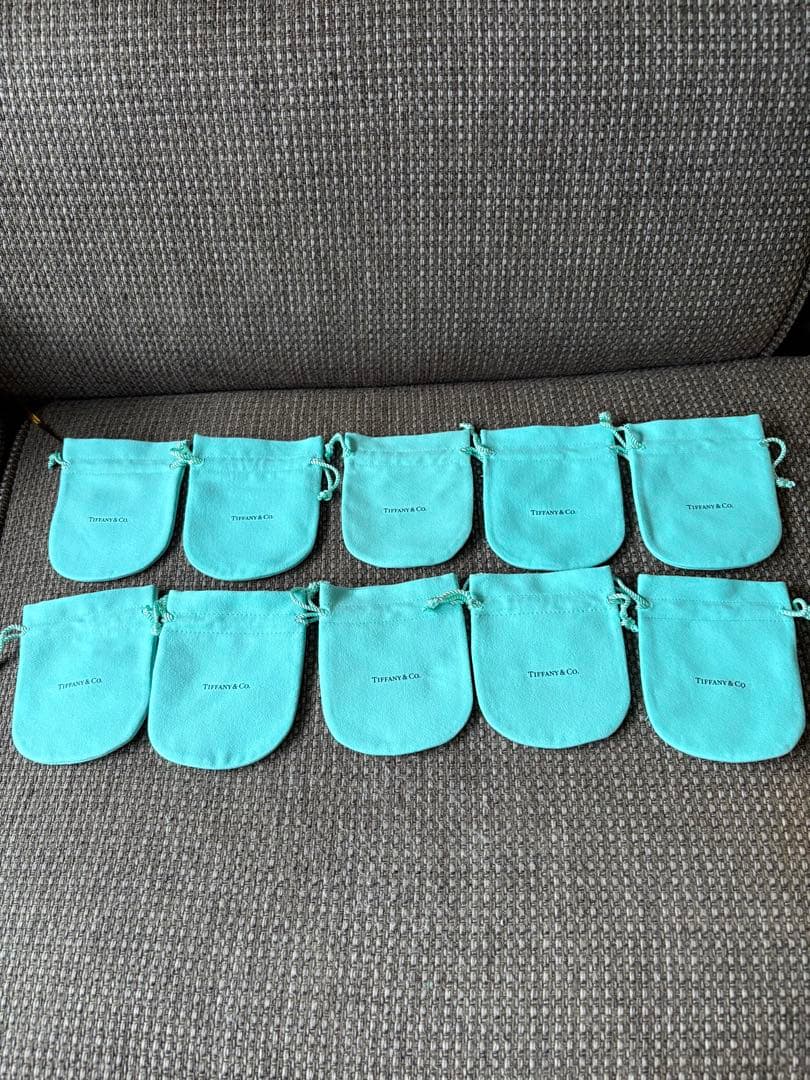 正規品　美品ティファニー巾着10枚セット （大サイズ9x11cm）