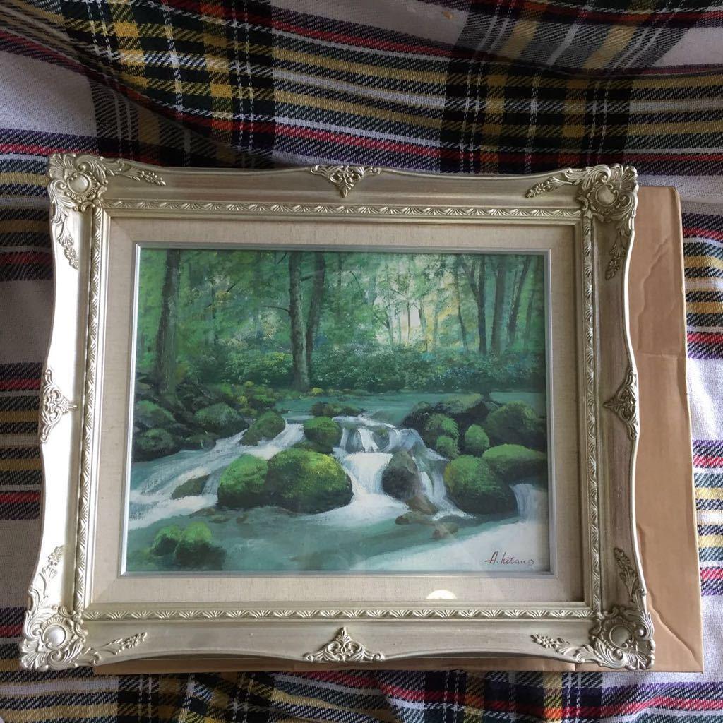 北野明信「奥入瀬」F6号 風景画