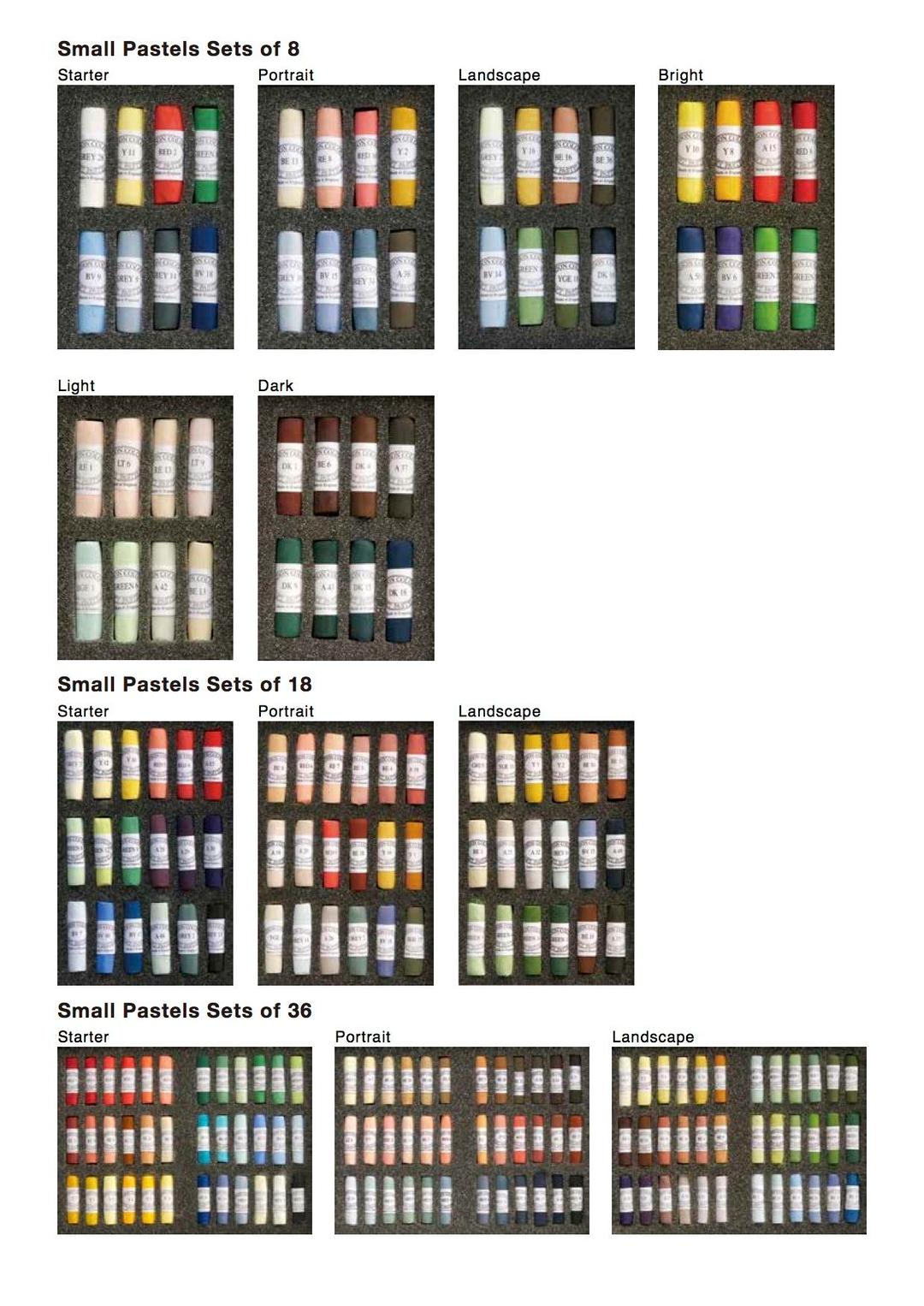 ソフトパステル８本セット２点PORTRAIT&DARK