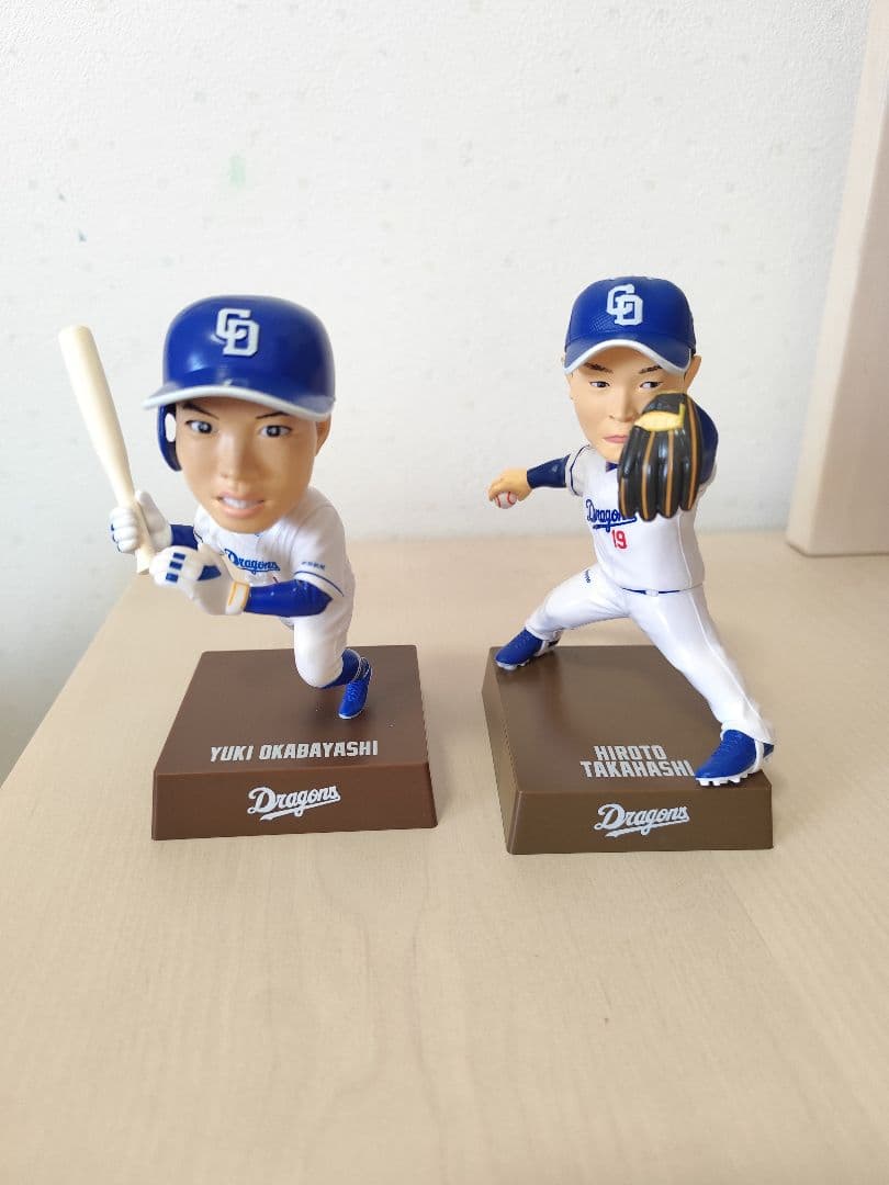 【２体セット】(髙橋宏斗、岡林勇希)中日ドラゴンズ ボブルヘッドフィギュア