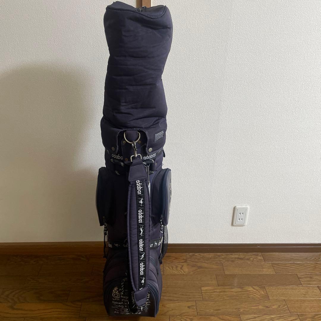 adabatネイビーキャディバッグ，ゴルフバッグ，シューズケース３点セット