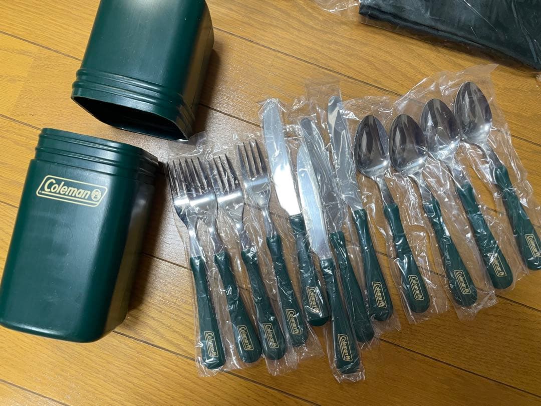 Coleman メラミン食器 テーブルウェアセット ビンテージ カバン付き