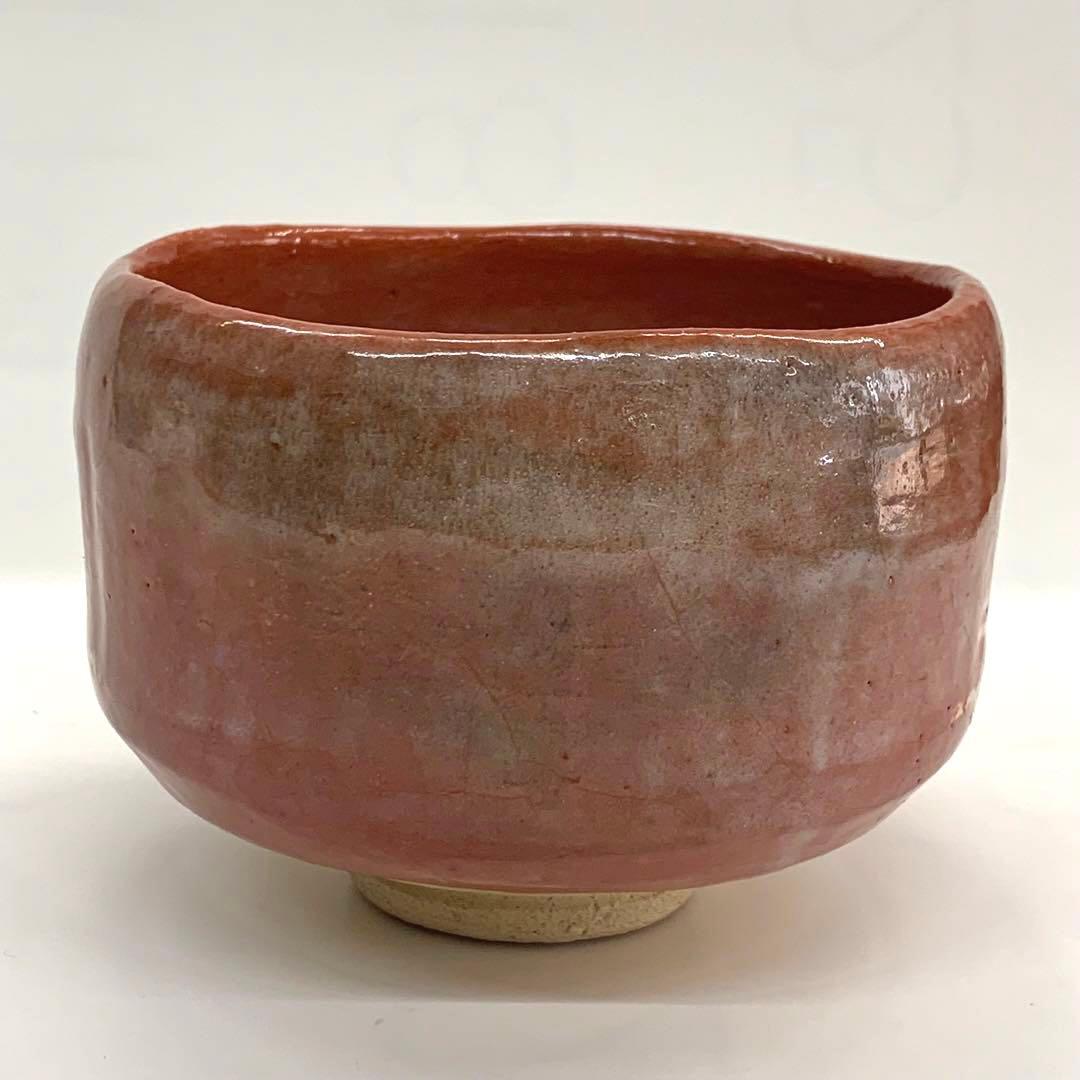 【茶碗　赤楽】井上春峰　紙箱